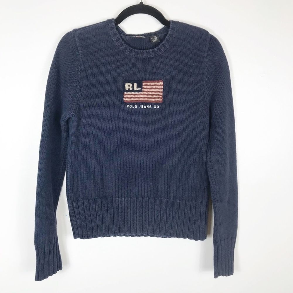 Polo Ralph Lauren | Vintage 90s Flag Rib Sweater